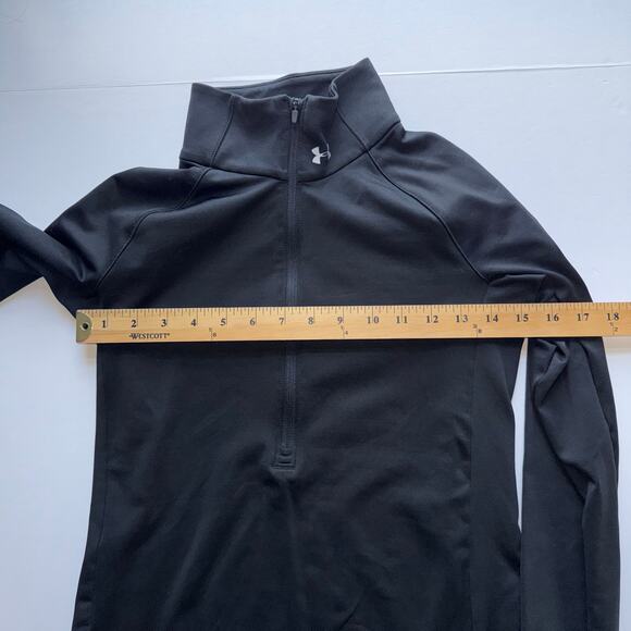 Under Armour light jacket Women’s XS ColdGear UA Cozy Half Zip Black tap running - Picture 9 of 14